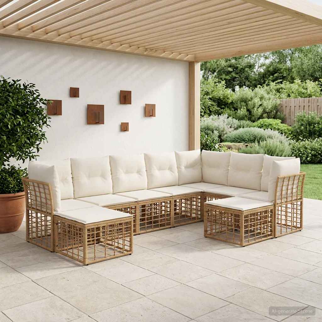 Buiten bankenset Natuurlijk en Crème Wit Polyester is nu te koop bij PeponiXL, paradijselijk wonen!