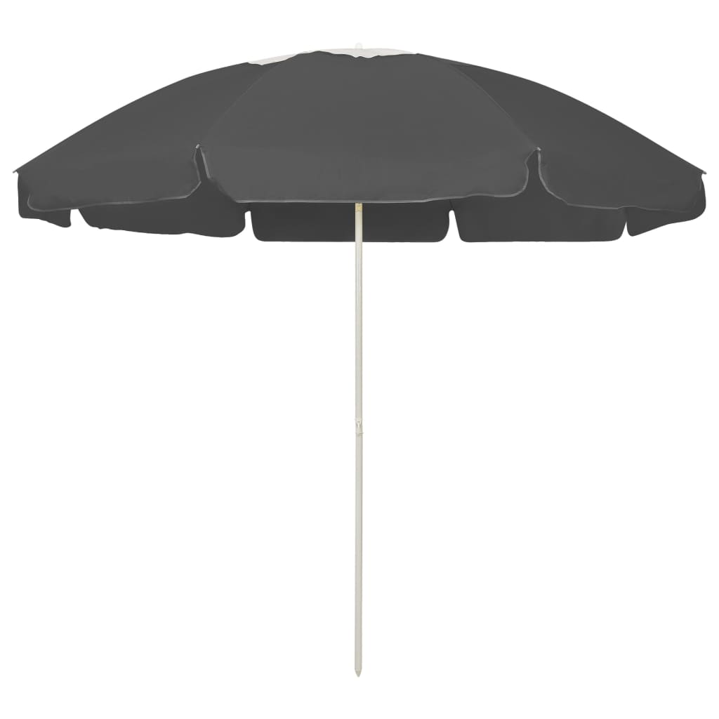 Strandparasol 240 cm antracietkleurig is nu te koop bij PeponiXL, paradijselijk wonen!