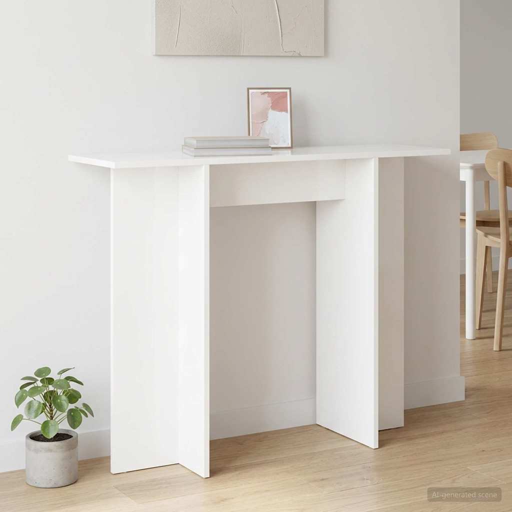 Wandtafel Wit 100 x 30 x 75 cm Bewerkt hout is nu te koop bij PeponiXL, paradijselijk wonen!