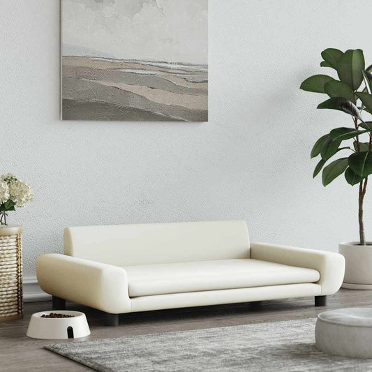 Hondenmand 100x54x33 cm fluweel crèmekleurig is nu te koop bij PeponiXL, paradijselijk wonen!