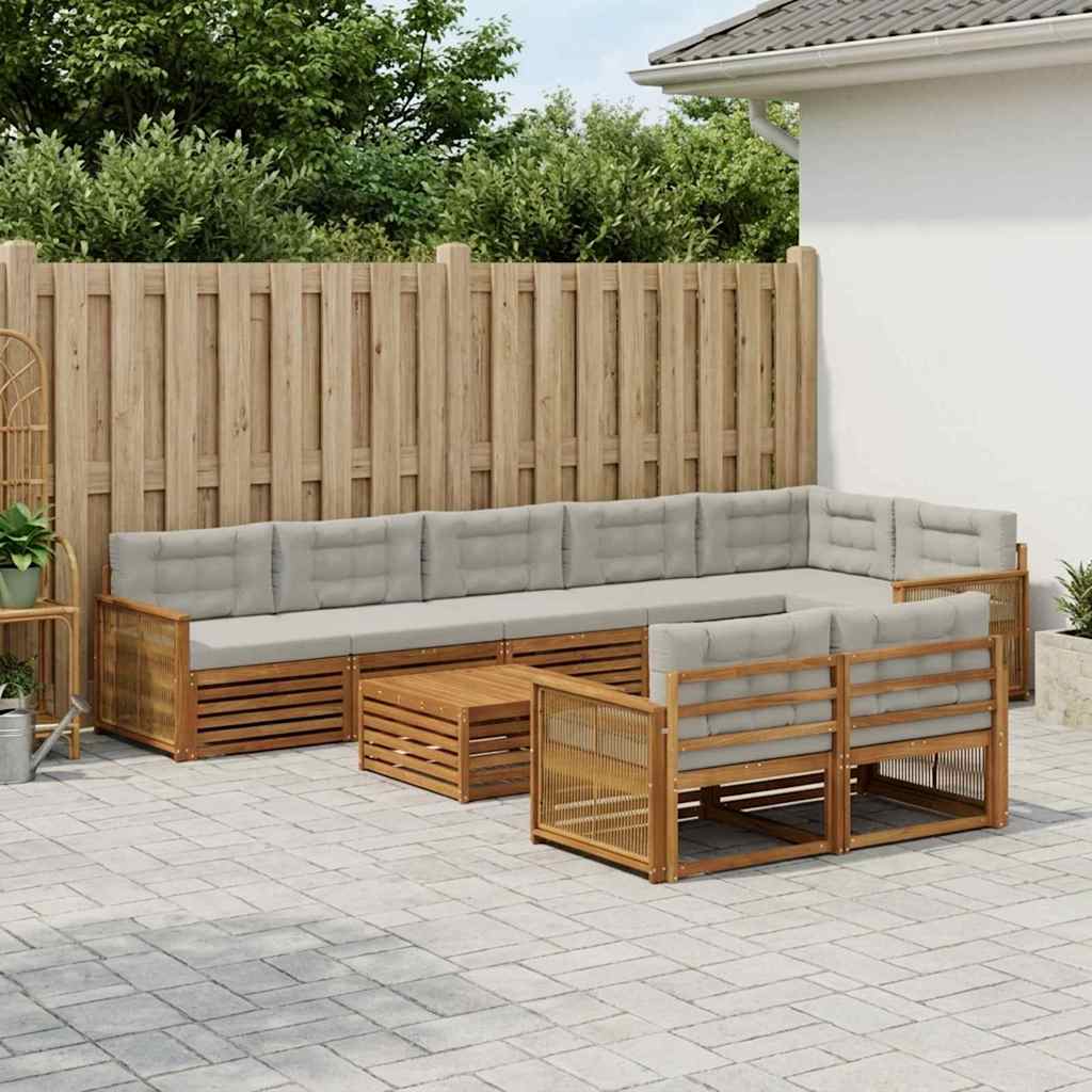 Buiten bankenset met kussen 9 pcs is nu te koop bij PeponiXL, paradijselijk wonen!