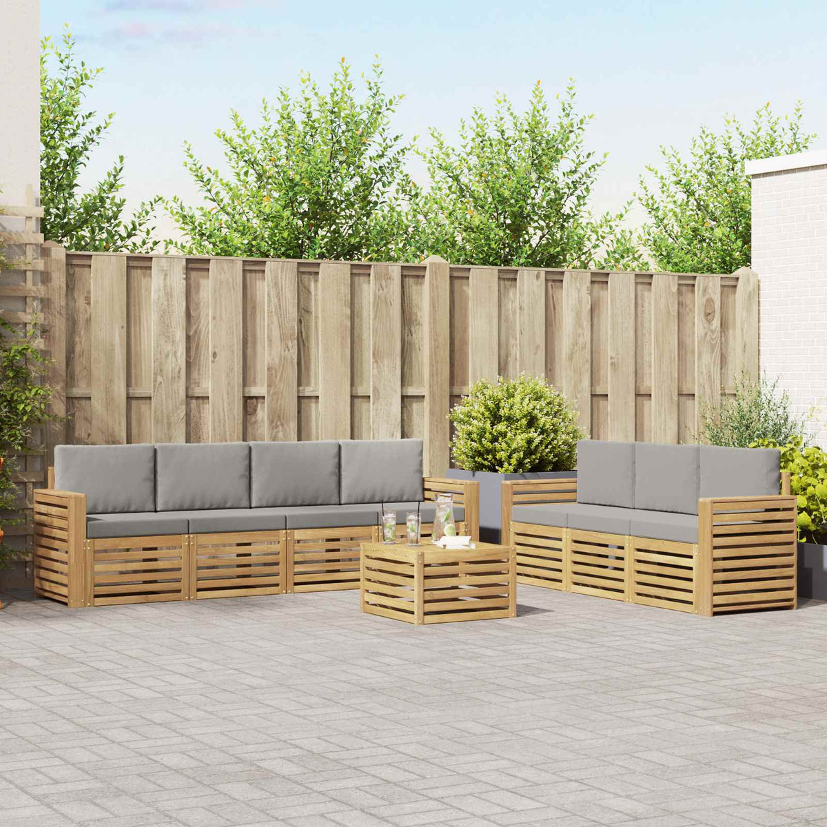 Sofa-Sets Massief Acaciahout is nu te koop bij PeponiXL, paradijselijk wonen!