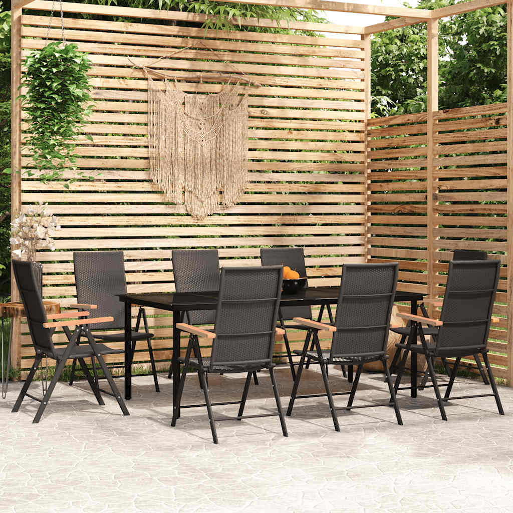 9-delige Tuinset zwart is nu te koop bij PeponiXL, paradijselijk wonen!