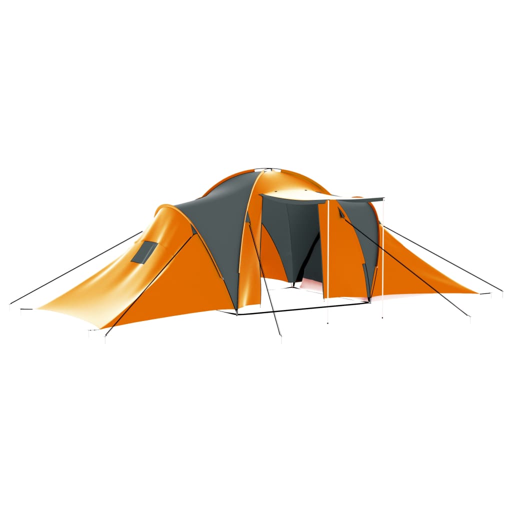 Tent 9-persoons stof grijs en oranje is nu te koop bij PeponiXL, paradijselijk wonen!