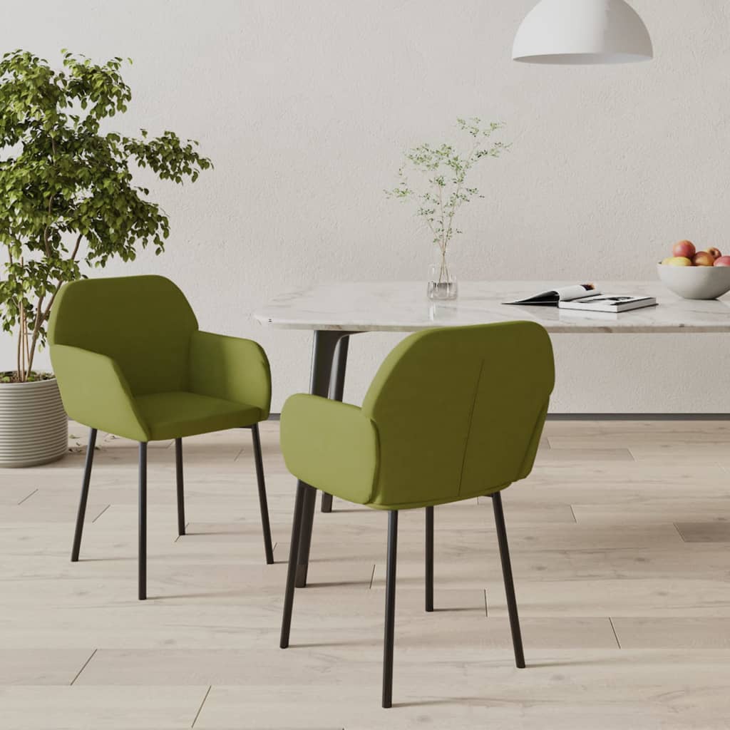 Eetkamerstoelen 2 st fluweel lichtgroen is nu te koop bij PeponiXL, paradijselijk wonen!