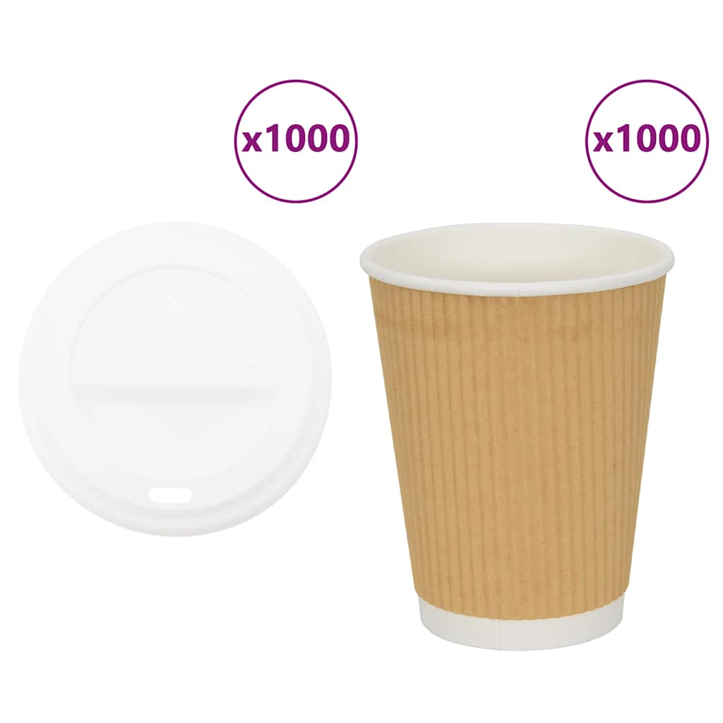 Papieren koffiekopjes met deksel 1000 st 12oz 300 ml is nu te koop bij PeponiXL, paradijselijk wonen!