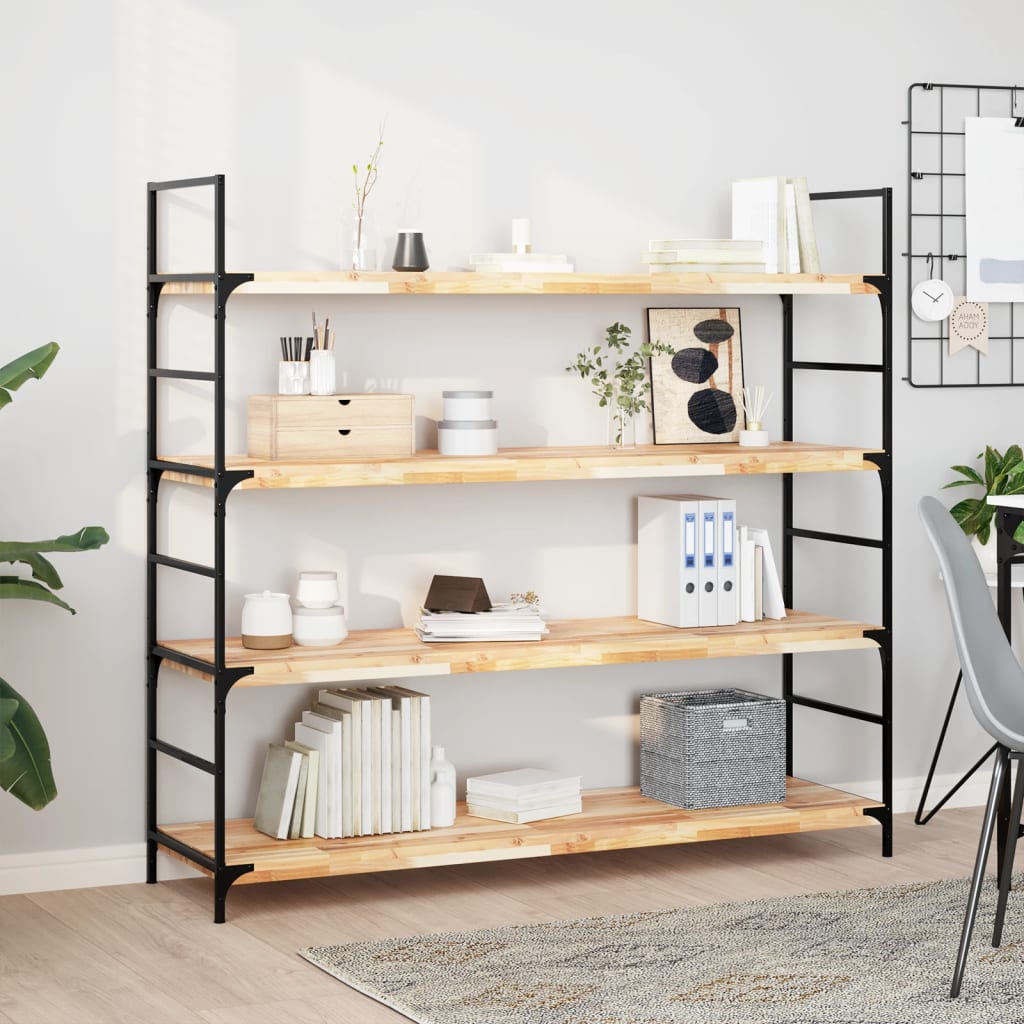 Wandschap zwevend 160x40x4 cm onbehandeld massief acaciahout is nu te koop bij PeponiXL, paradijselijk wonen!