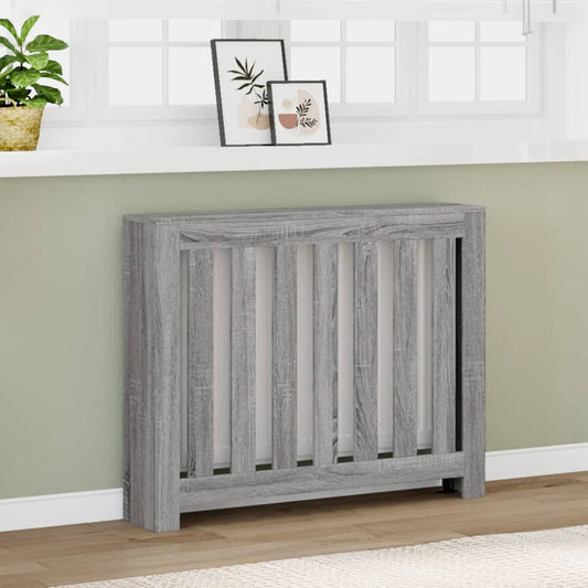 Radiatorombouw 104x20x82 cm bewerkt hout grijs sonoma eiken is nu te koop bij PeponiXL, paradijselijk wonen!