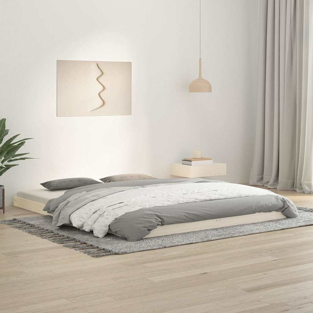 Bedframe massief grenenhout wit 160x200 cm is nu te koop bij PeponiXL, paradijselijk wonen!