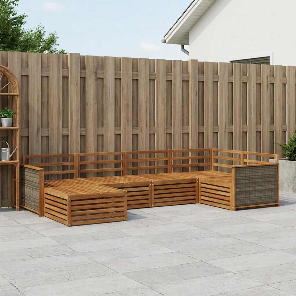 Buiten bankenset 6 pcs Naturel is nu te koop bij PeponiXL, paradijselijk wonen!