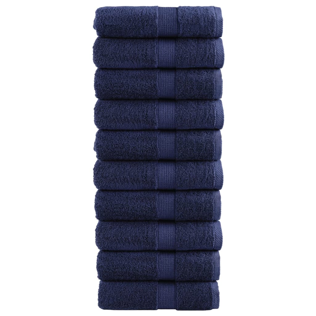 Premium washandjes SOLUND 10 stuks marineblauw 30x30 cm 600 g/m² is nu te koop bij PeponiXL, paradijselijk wonen!