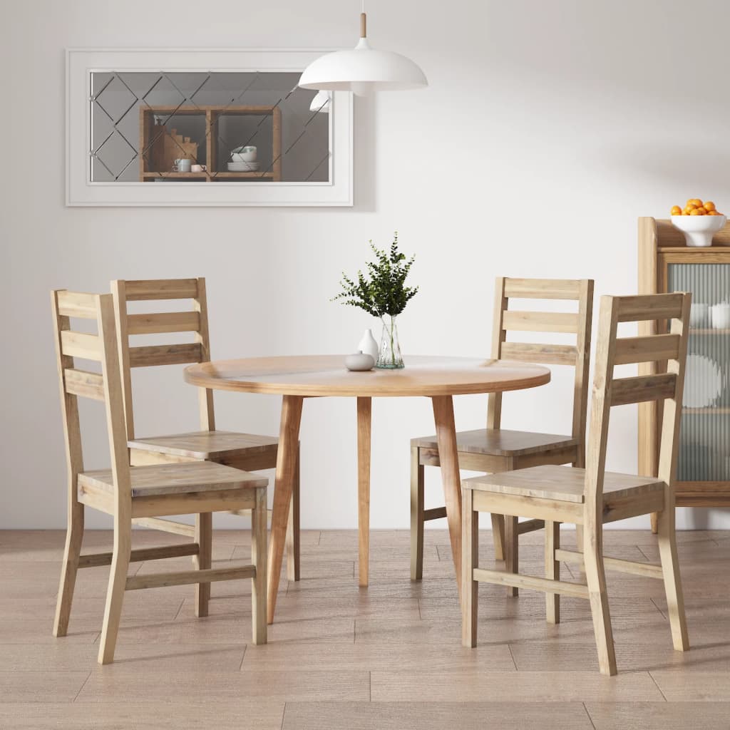 Eetkamerstoelen 4 st massief acaciahout is nu te koop bij PeponiXL, paradijselijk wonen!