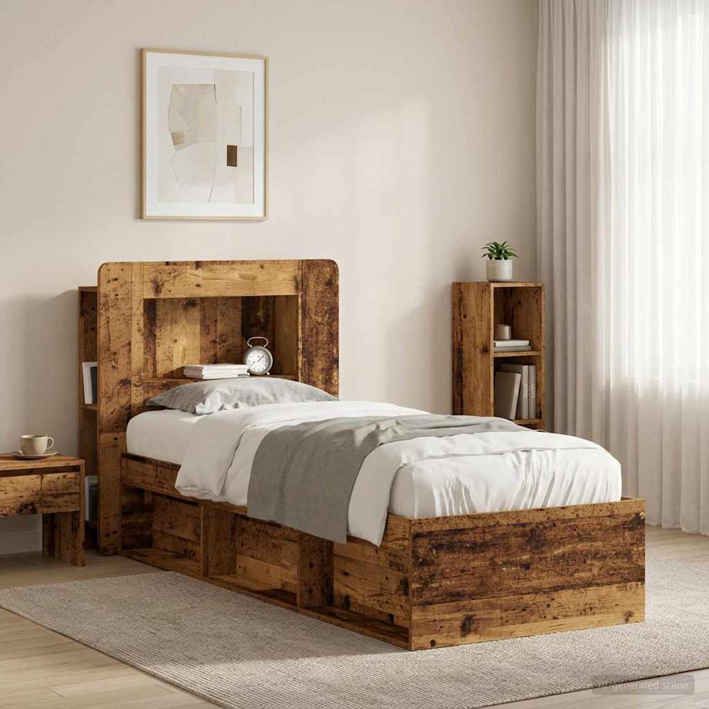 Hoofdbordkast met opslag Oud hout Geconstrueerd hout is nu te koop bij PeponiXL, paradijselijk wonen!