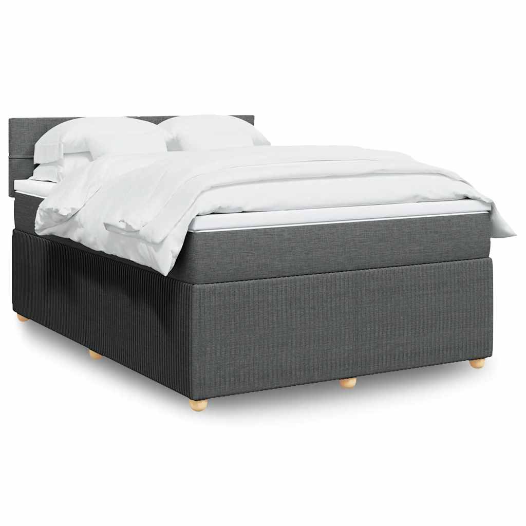 Boxspring met matras stof donkergrijs 160x200 cm is nu te koop bij PeponiXL, paradijselijk wonen!