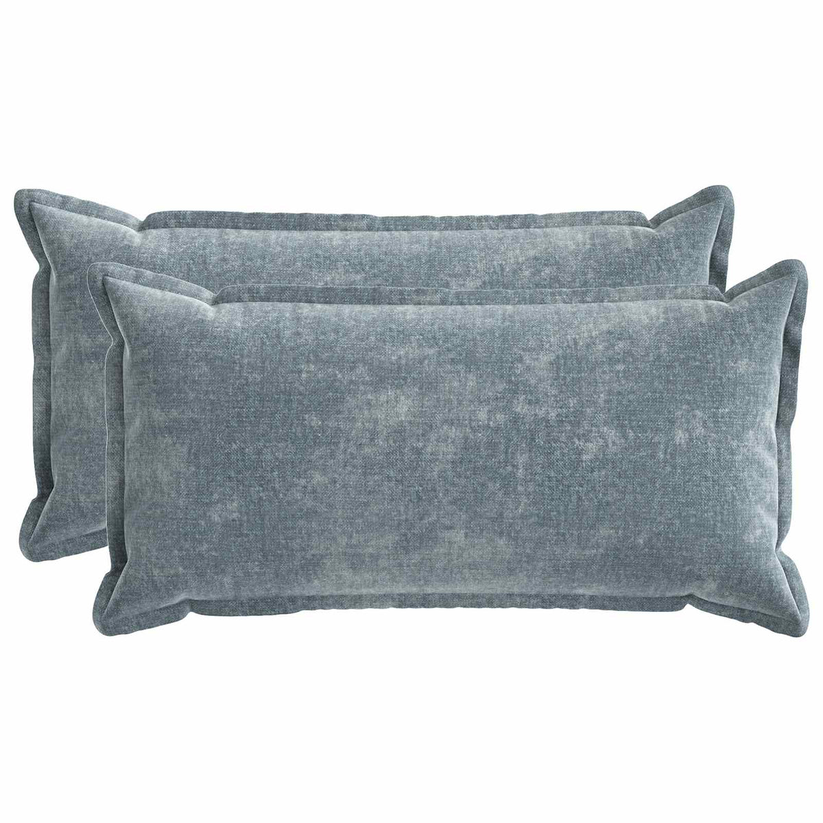 Kussensloop 2 st HOUTEN Lichtblauw 40 x 80 cm Chenille Stof is nu te koop bij PeponiXL, paradijselijk wonen!