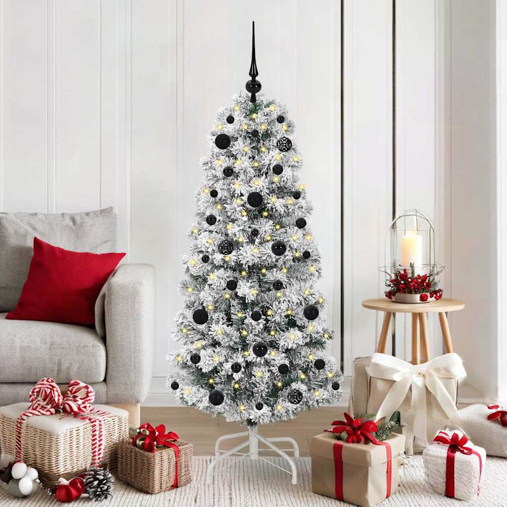 Kunstmatige Inklapbare Kerstboom Groen en Wit 150 cm is nu te koop bij PeponiXL, paradijselijk wonen!