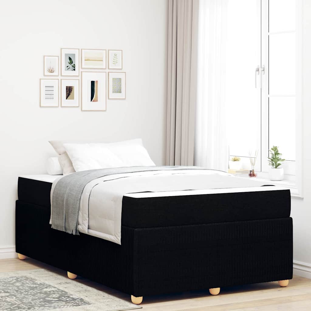 Bedframe met matras Zwart 120 x 200 cm Stof is nu te koop bij PeponiXL, paradijselijk wonen!