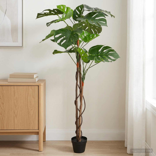 Kunstmatige Monstera Plant Groen 94 x 18 x 170 cm Stof en Hout is nu te koop bij PeponiXL, paradijselijk wonen!