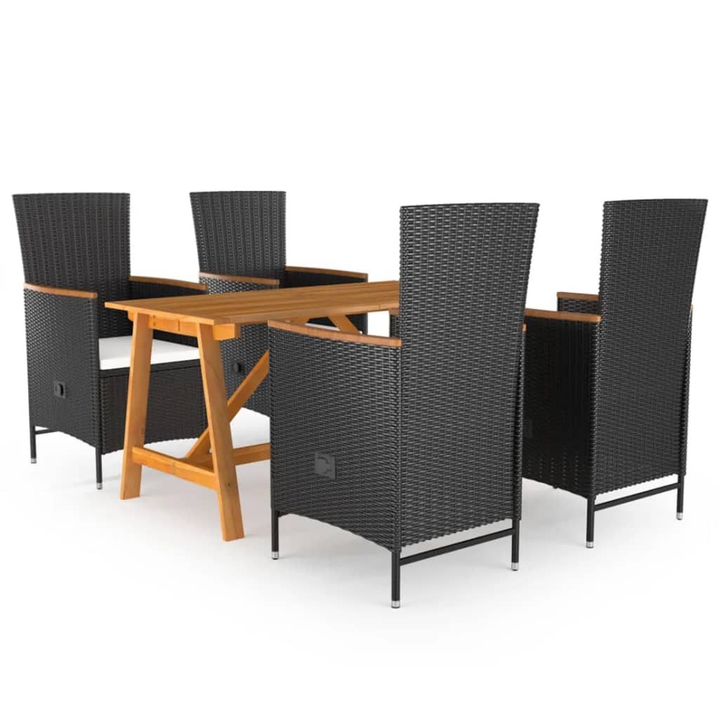 5-delige Tuinset zwart is nu te koop bij PeponiXL, paradijselijk wonen!