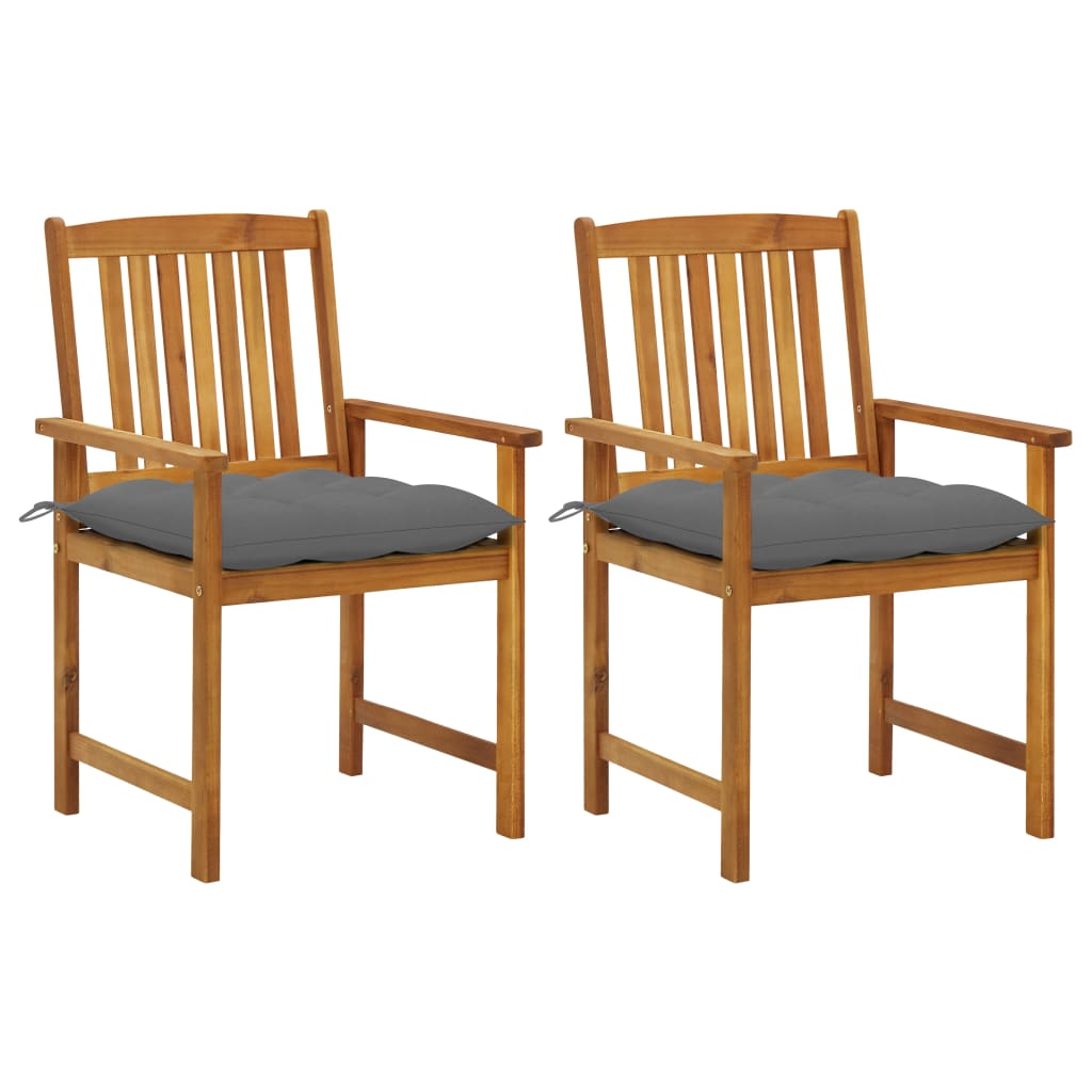 Tuinstoelen 2 st met kussens massief acaciahout is nu te koop bij PeponiXL, paradijselijk wonen!