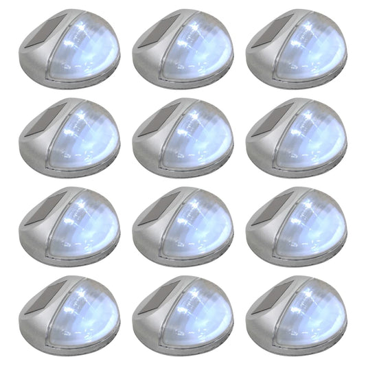 LED-wandlampen solar rond zilver 12 st is nu te koop bij PeponiXL, paradijselijk wonen!