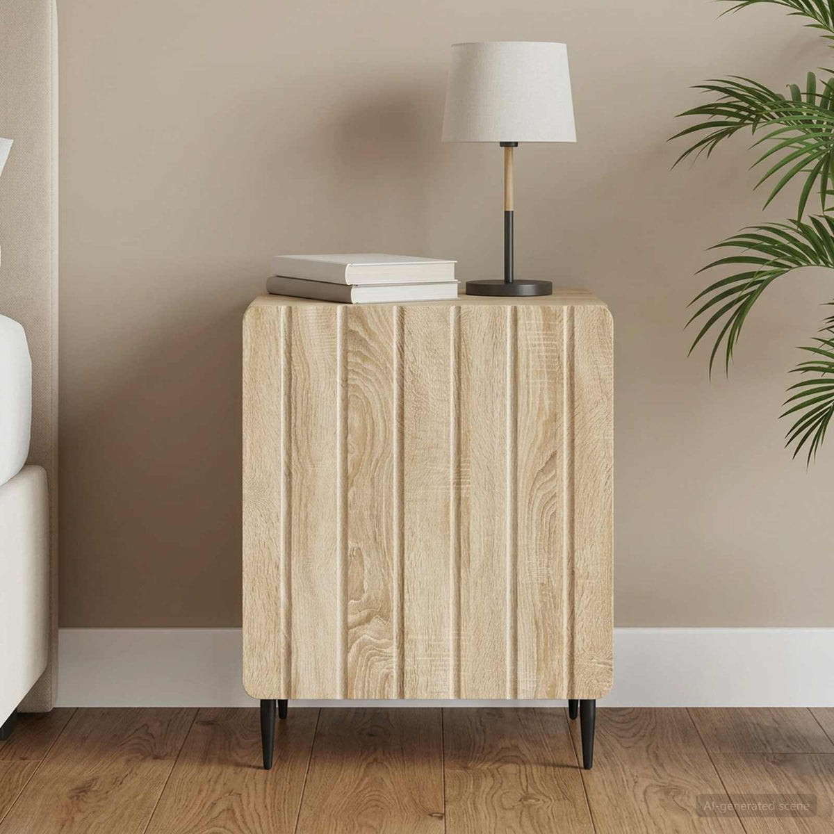 Nachtkastje Sonoma Eiken 43 x 34,5 x 52 cm Bewerkt hout is nu te koop bij PeponiXL, paradijselijk wonen!