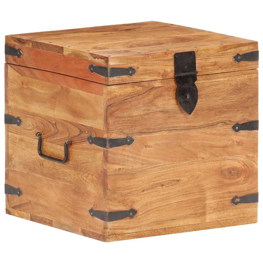 Kist 40x40x40 cm massief acaciahout is nu te koop bij PeponiXL, paradijselijk wonen!