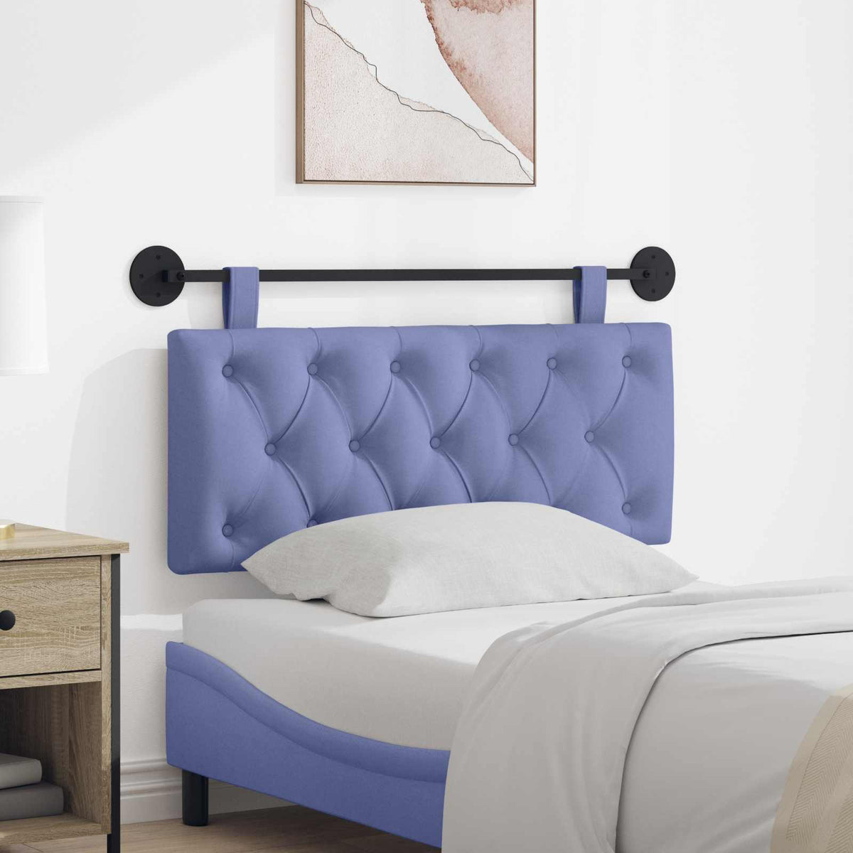 Hangend hoofdbord Jeans Blauw Stof is nu te koop bij PeponiXL, paradijselijk wonen!