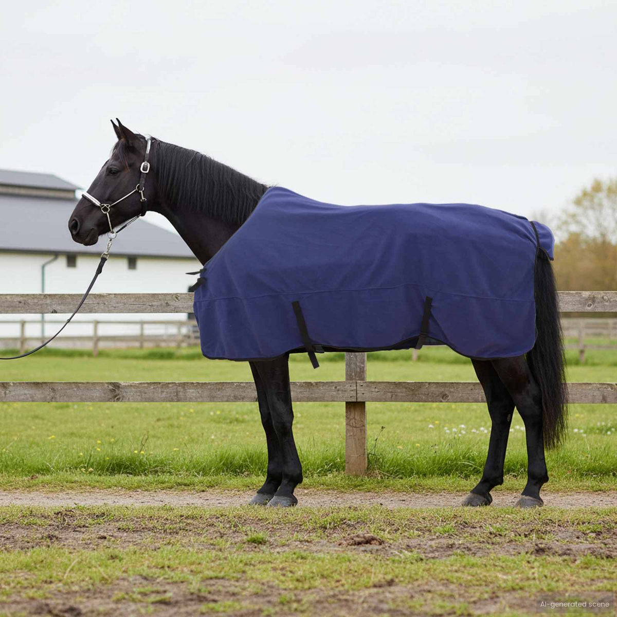 Paardendeken Marineblauw 155 cm Polyester is nu te koop bij PeponiXL, paradijselijk wonen!
