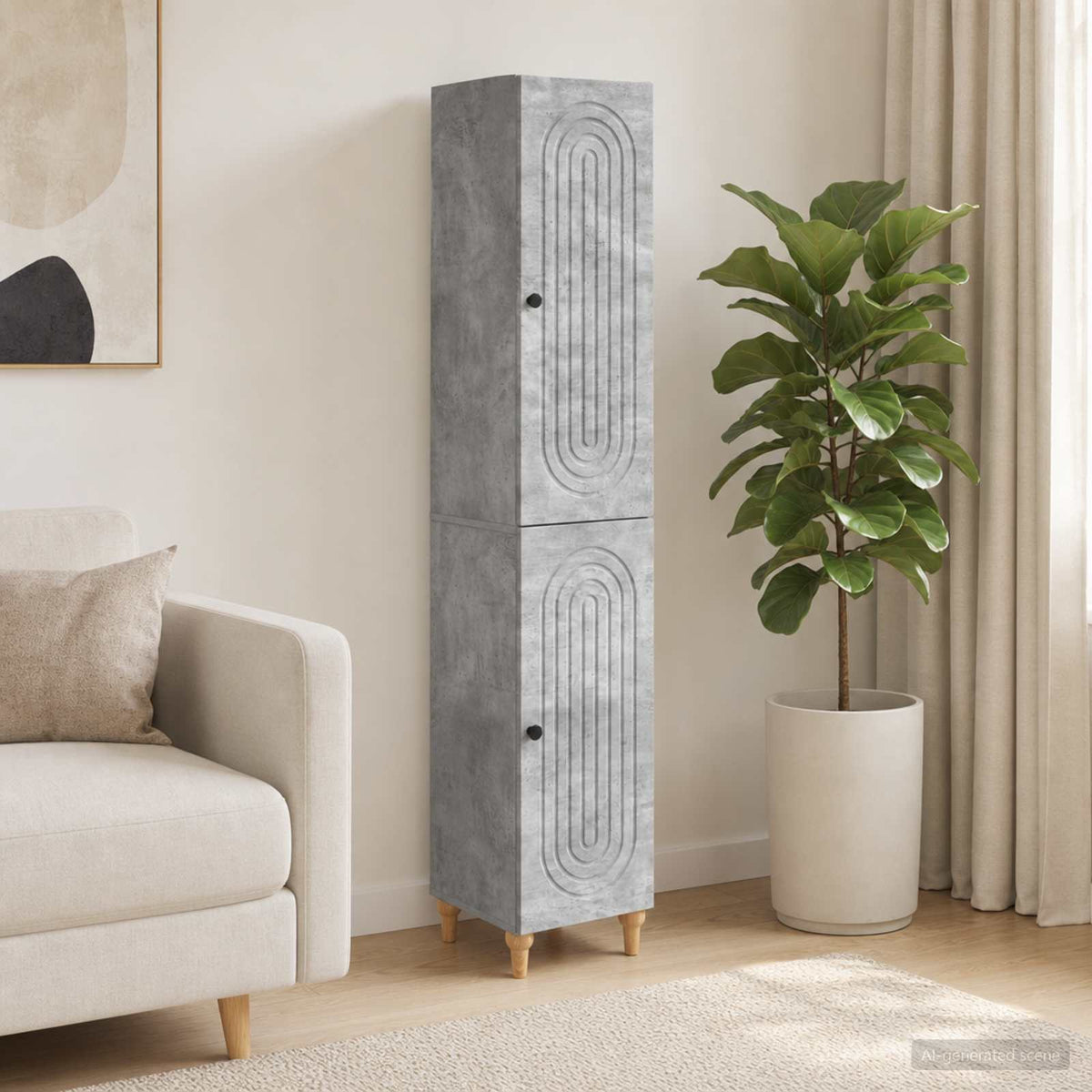 Kastenset 2 pcs Betongrijs Bewerkt hout is nu te koop bij PeponiXL, paradijselijk wonen!