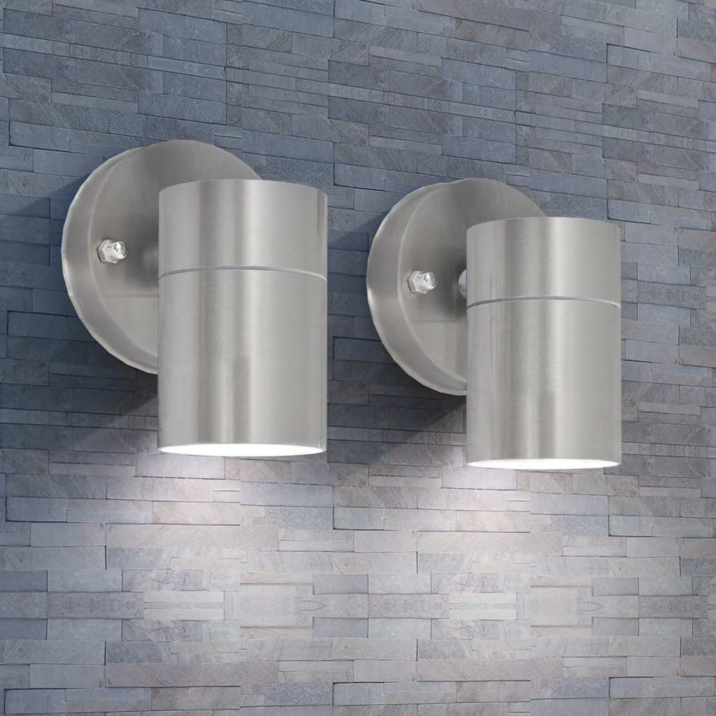 LED-wandlamp buiten neerwaarts RVS 2 st is nu te koop bij PeponiXL, paradijselijk wonen!