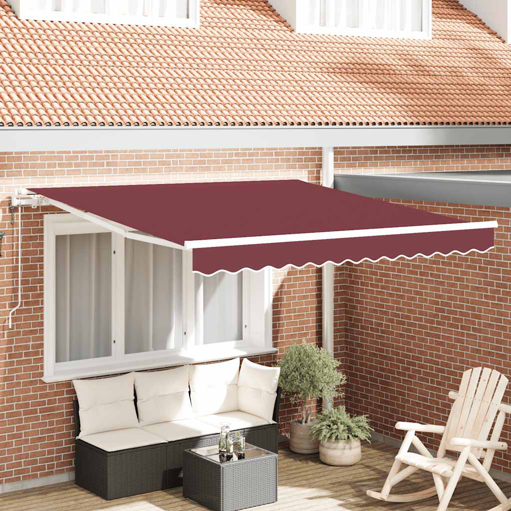 Luifel automatisch uittrekbaar 300x250 cm bordeauxrood is nu te koop bij PeponiXL, paradijselijk wonen!
