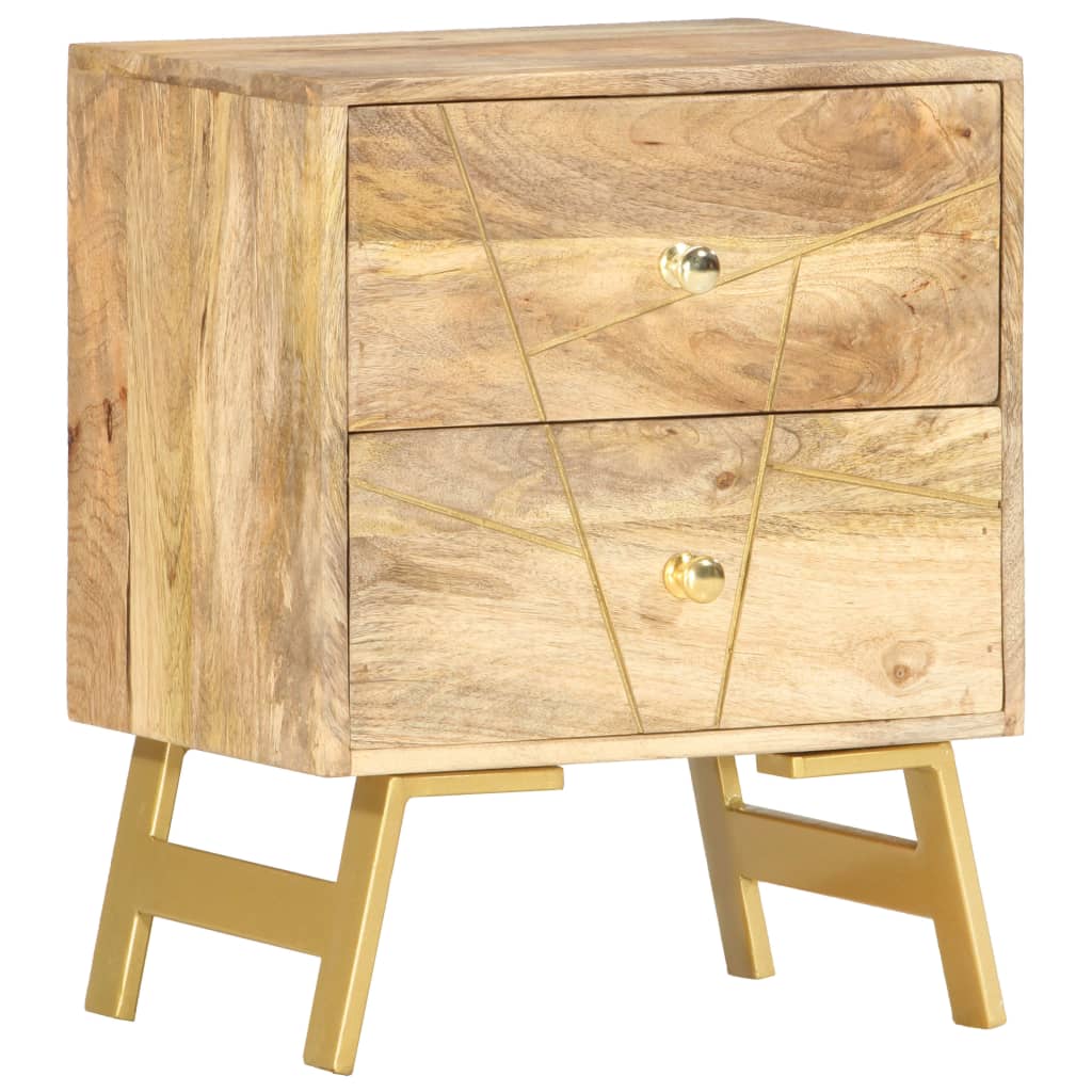 Nachtkastje 40x30x50 cm massief mangohout is nu te koop bij PeponiXL, paradijselijk wonen!