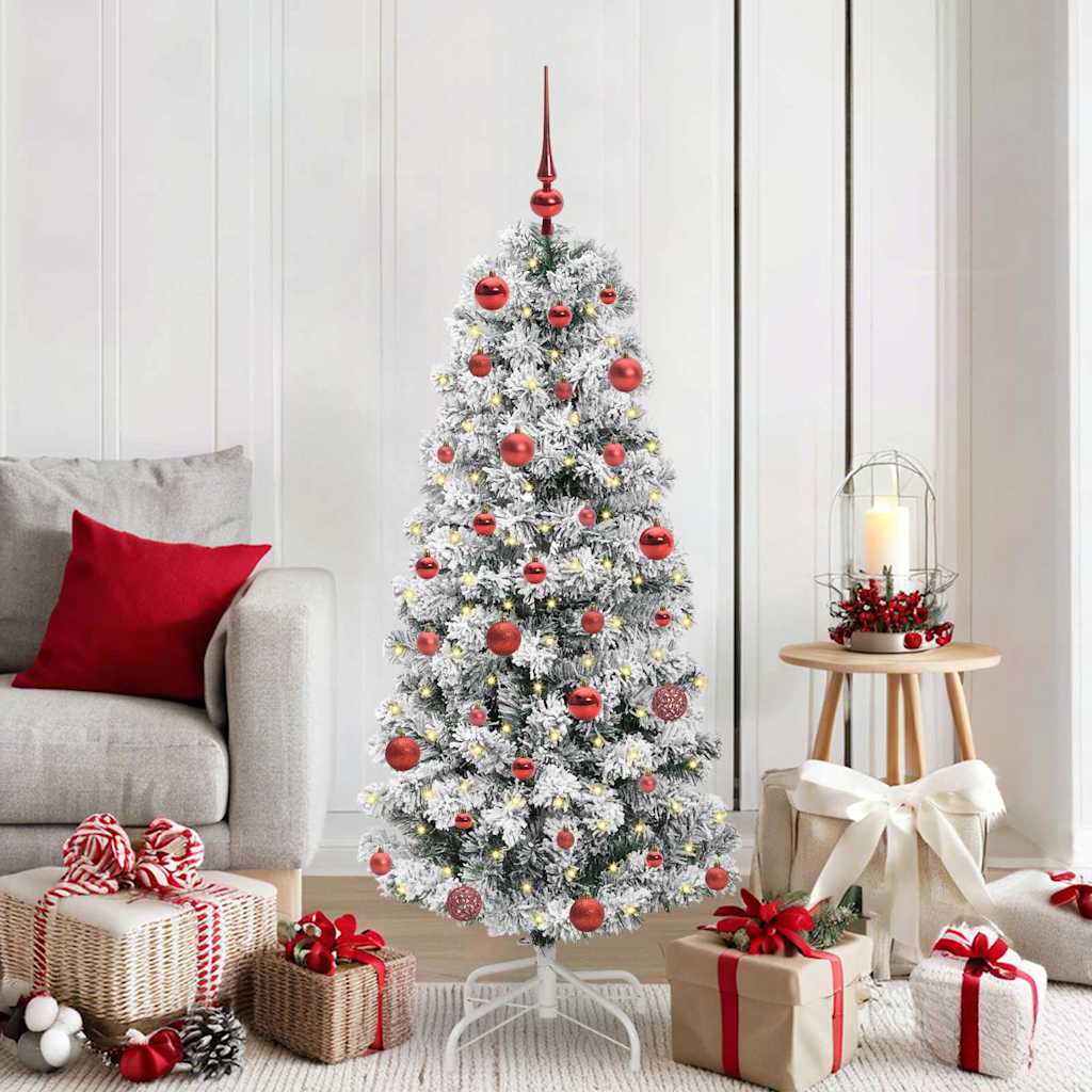 Kunstmatige Inklapbare Kerstboom Groen en Wit 150 cm is nu te koop bij PeponiXL, paradijselijk wonen!