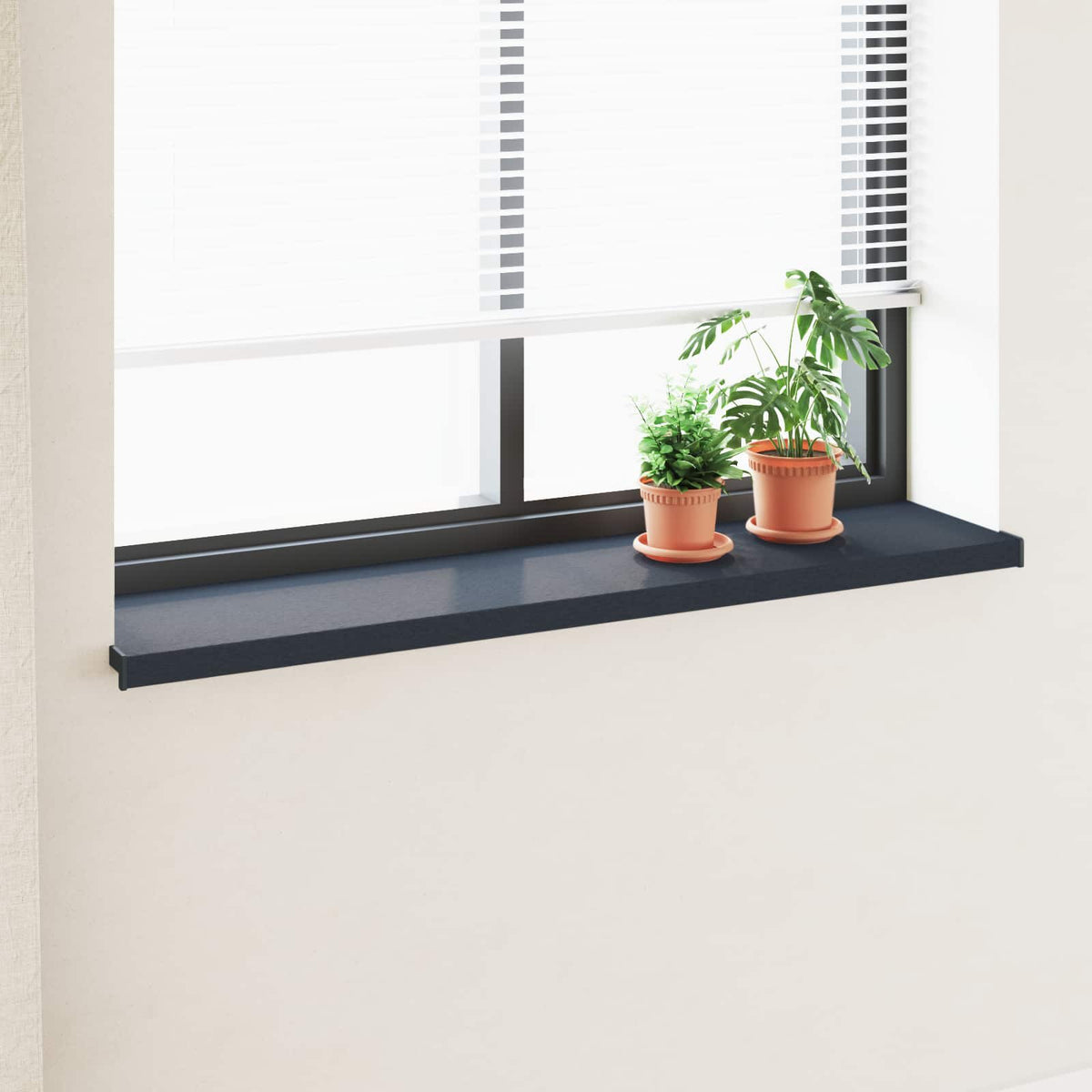 Raamsokkel Antraciet met houten nerf 120 x 30 x 4,5 cm PVC is nu te koop bij PeponiXL, paradijselijk wonen!