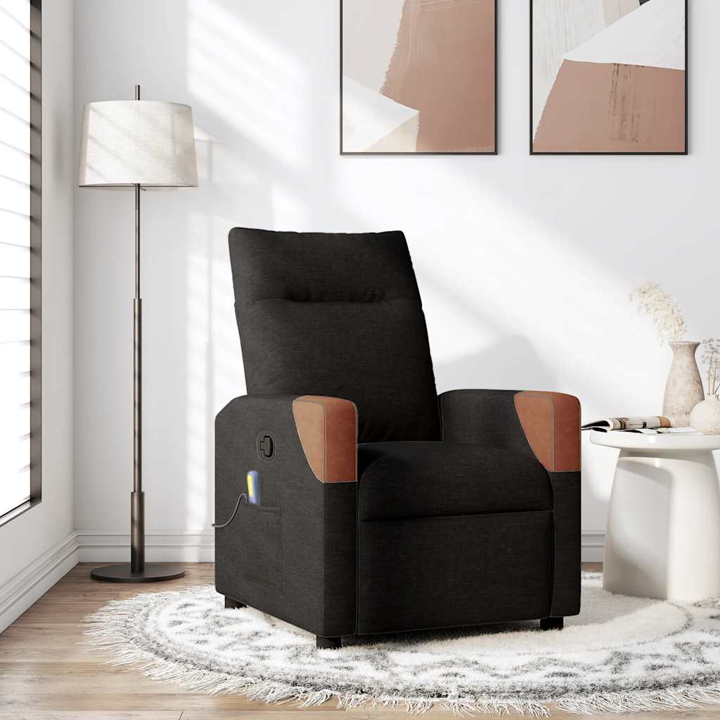 Massagestoel verstelbaar stof zwart is nu te koop bij PeponiXL, paradijselijk wonen!