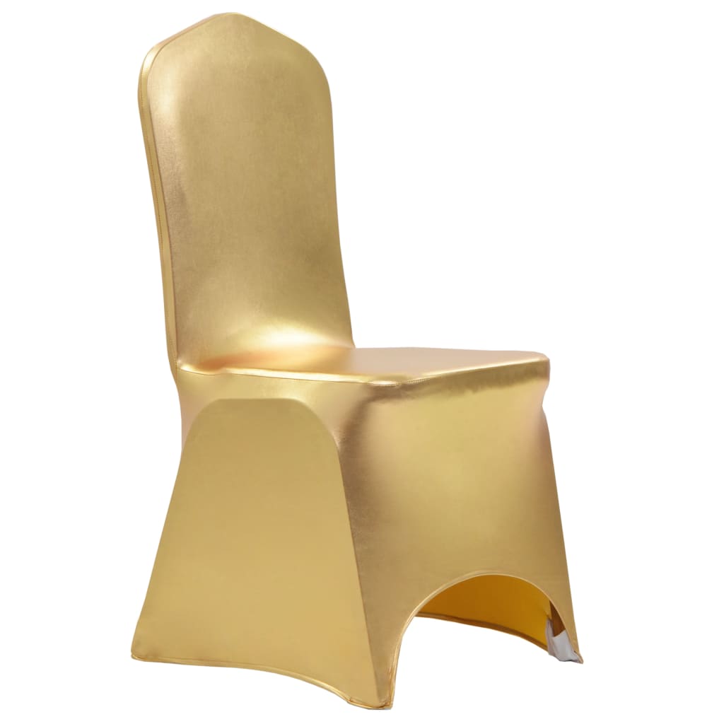 6 st Stoelhoezen stretch goud is nu te koop bij PeponiXL, paradijselijk wonen!