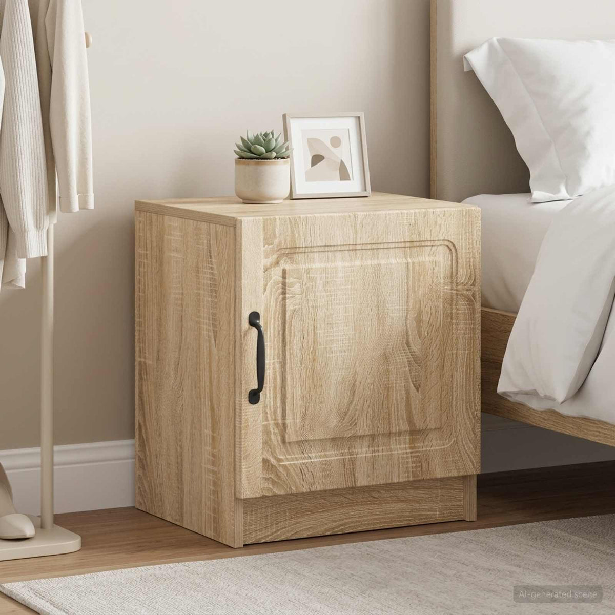 Nachtkastje 2 pcs Sonoma Eiken 43 x 34,5 x 47 cm Bewerkt hout is nu te koop bij PeponiXL, paradijselijk wonen!