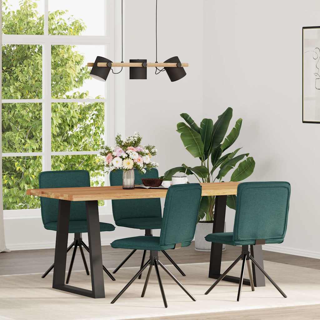 Eetkamerstoelen 4 st stof donkergroen is nu te koop bij PeponiXL, paradijselijk wonen!