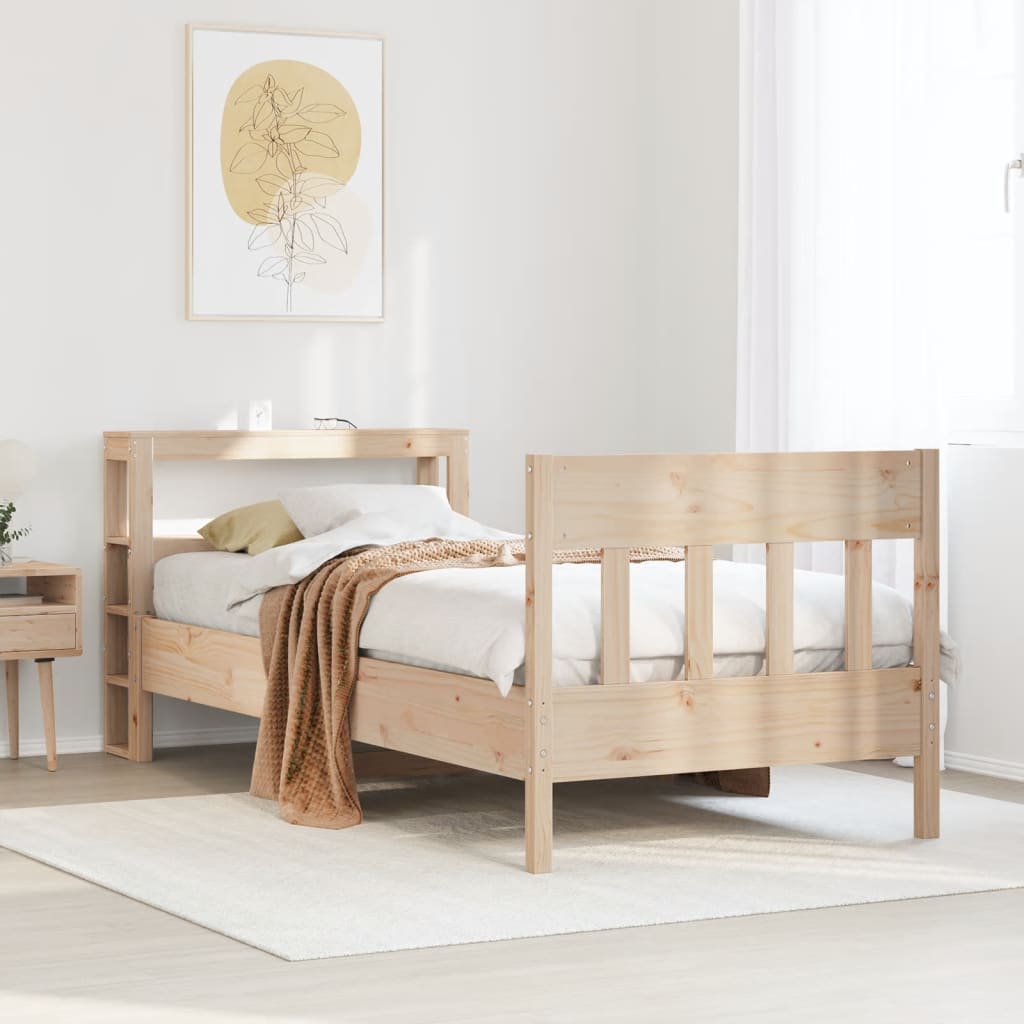 Bedframe zonder matras massief grenenhout 75x190 cm is nu te koop bij PeponiXL, paradijselijk wonen!