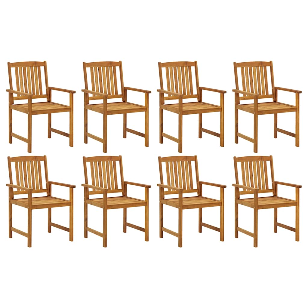 Tuinstoelen 8 st massief acaciahout is nu te koop bij PeponiXL, paradijselijk wonen!