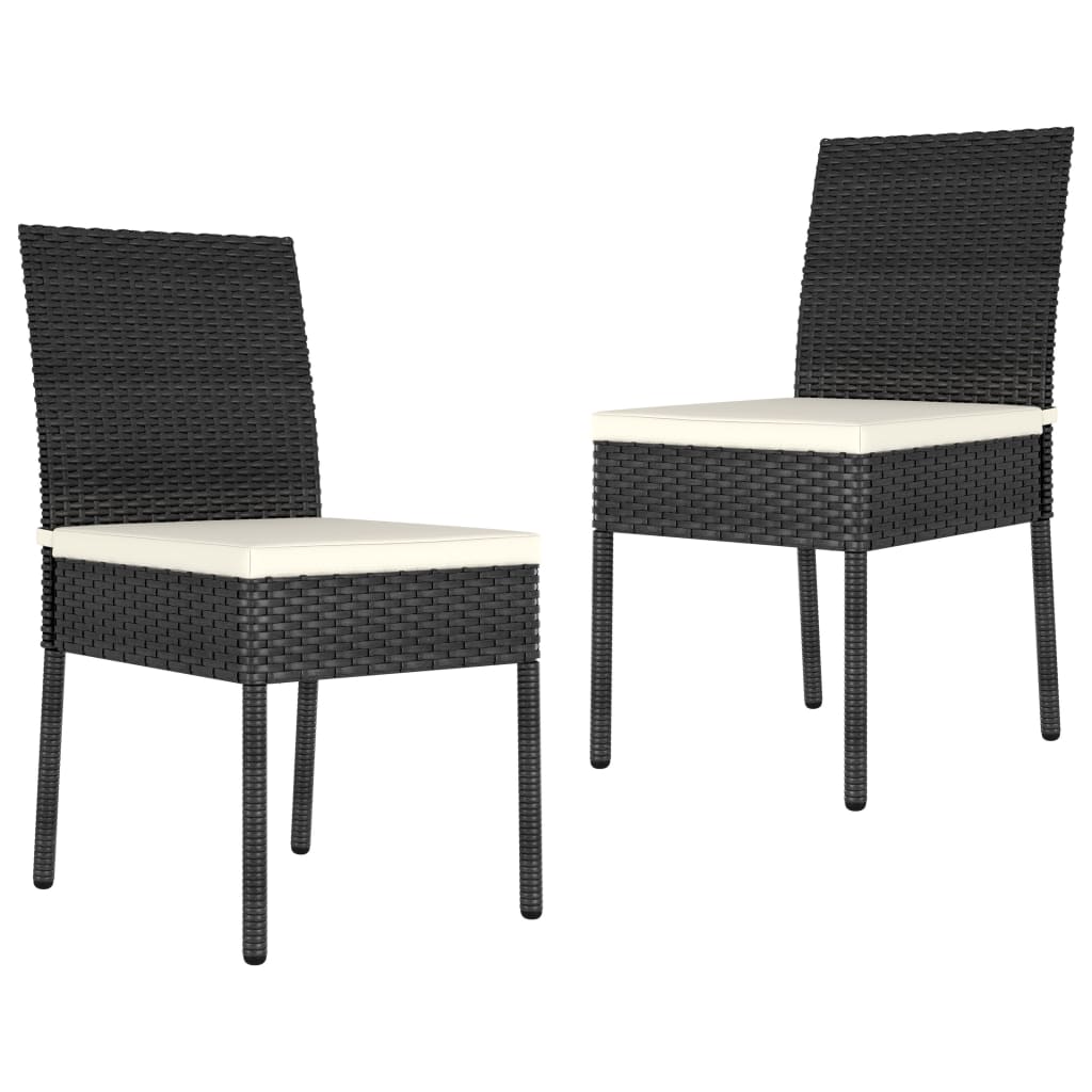 Tuinstoelen 2 st poly rattan zwart is nu te koop bij PeponiXL, paradijselijk wonen!