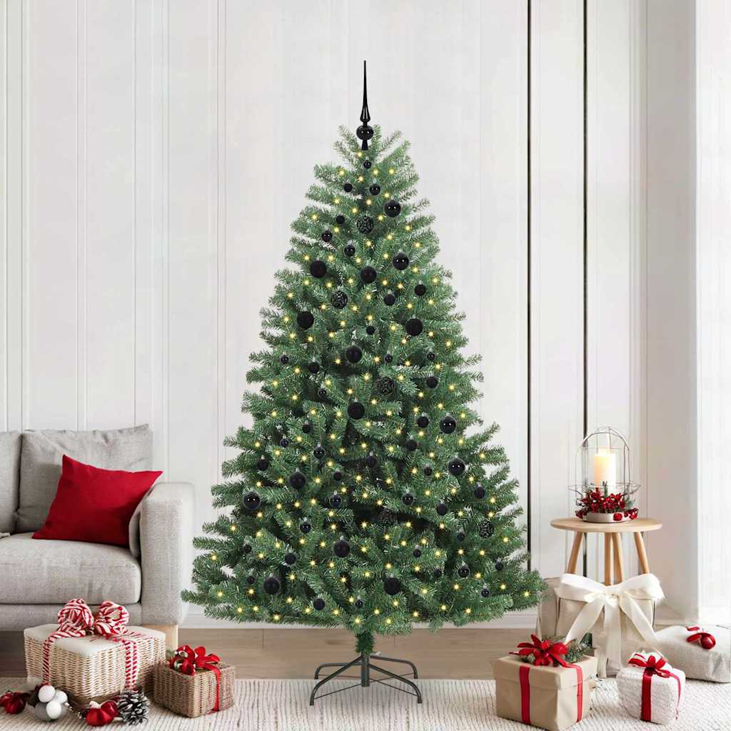 Kunstmatige Inklapbare Kerstboom Groen 210 cm PVC en Metaal is nu te koop bij PeponiXL, paradijselijk wonen!