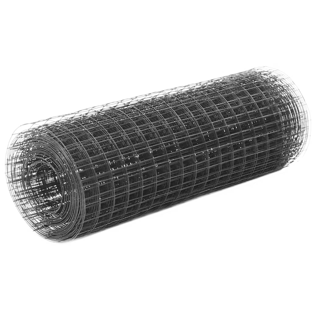 Kippengaas 10x0,5 m staal met PVC coating grijs is nu te koop bij PeponiXL, paradijselijk wonen!