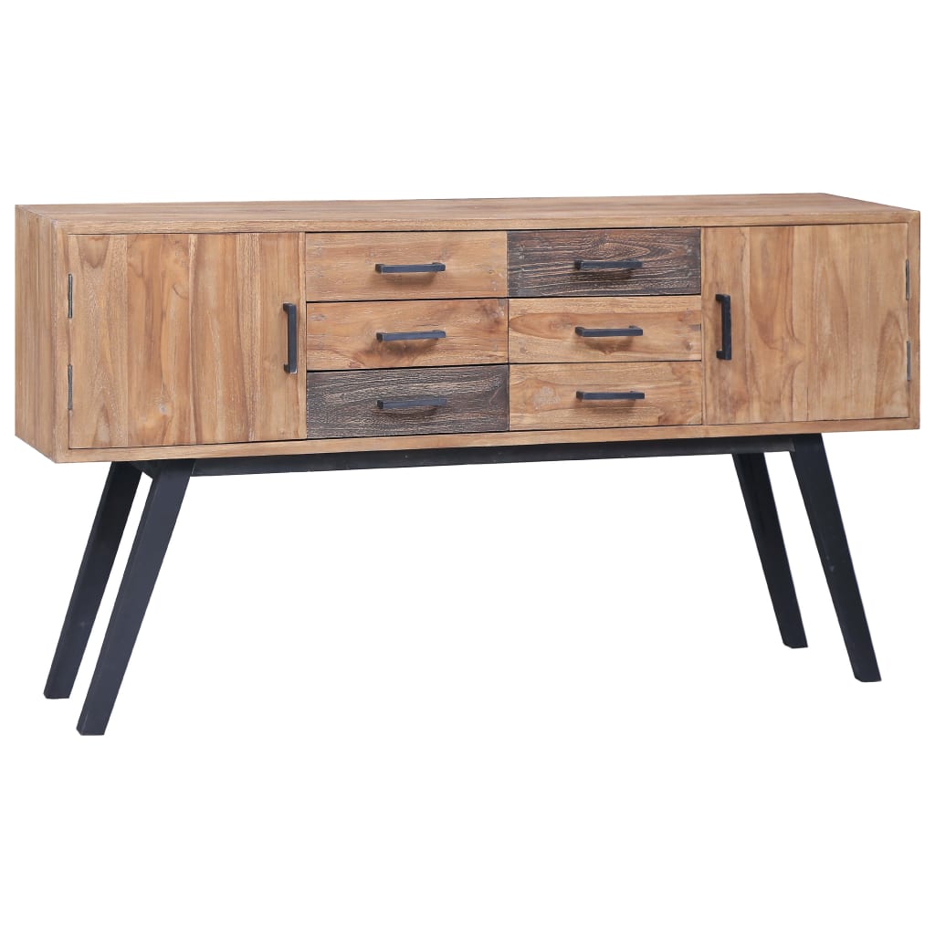 Bijzetkast 110x30x75 cm massief teakhout is nu te koop bij PeponiXL, paradijselijk wonen!