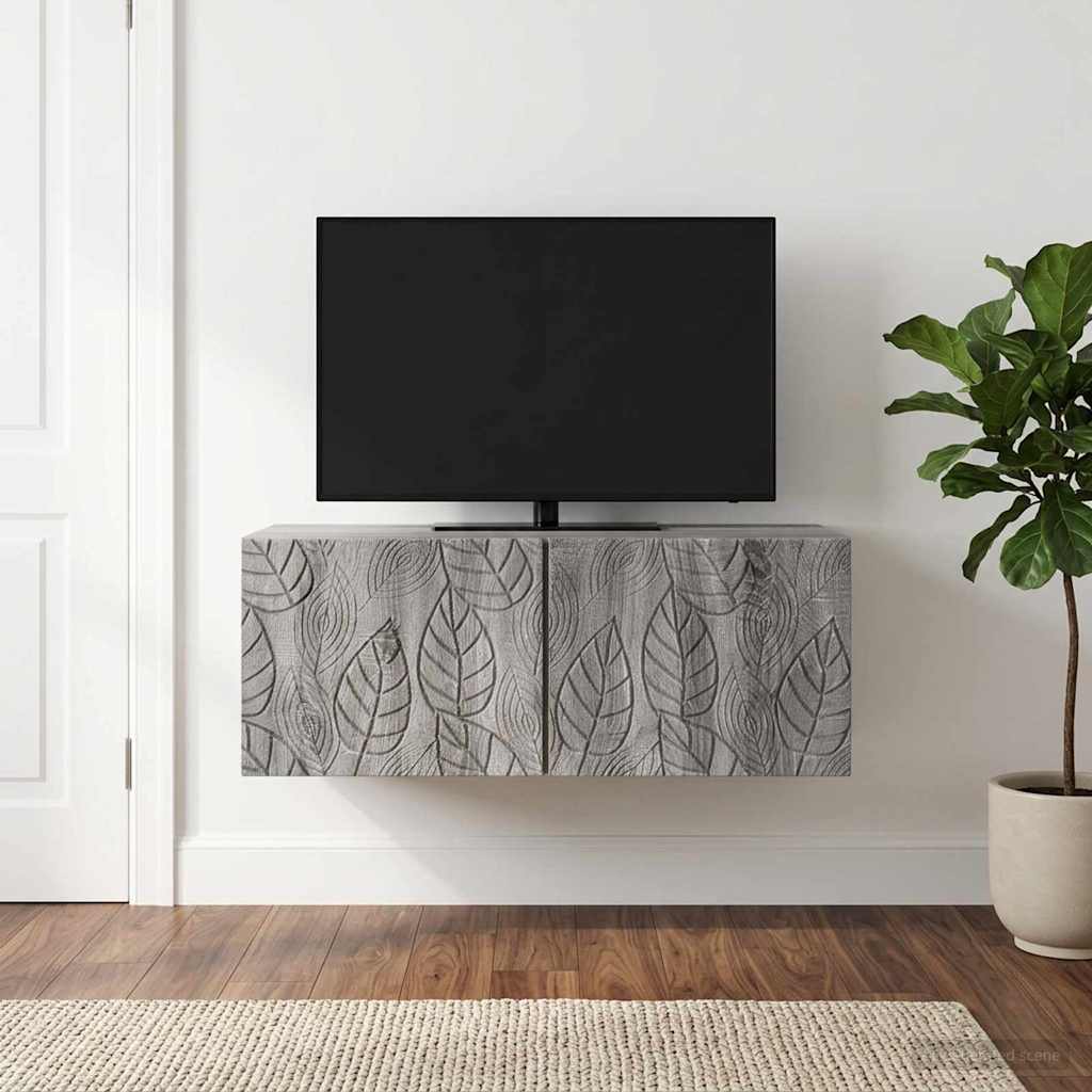 Wandbeugel TV-kast 98 x 41 x 30 cm Grijs Sonoma Bewerkt hout is nu te koop bij PeponiXL, paradijselijk wonen!