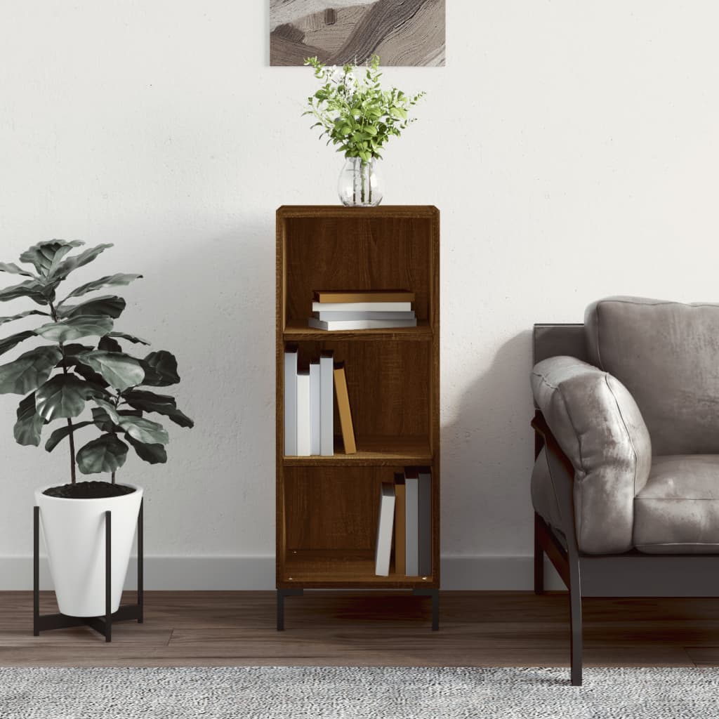 Dressoir 34,5x32,5x90 cm bewerkt hout bruin eikenkleur is nu te koop bij PeponiXL, paradijselijk wonen!