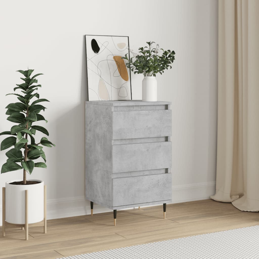 Dressoir 40x35x70 cm bewerkt hout betongrijs is nu te koop bij PeponiXL, paradijselijk wonen!