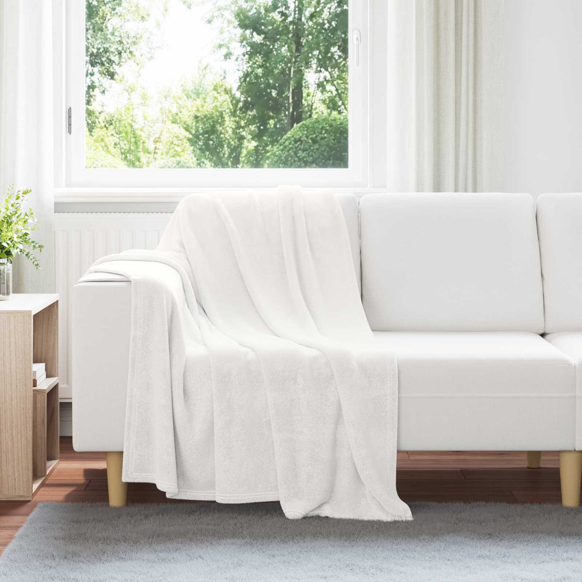 Kleden 6 pcs Wit 130 x 150 cm Fleece is nu te koop bij PeponiXL, paradijselijk wonen!
