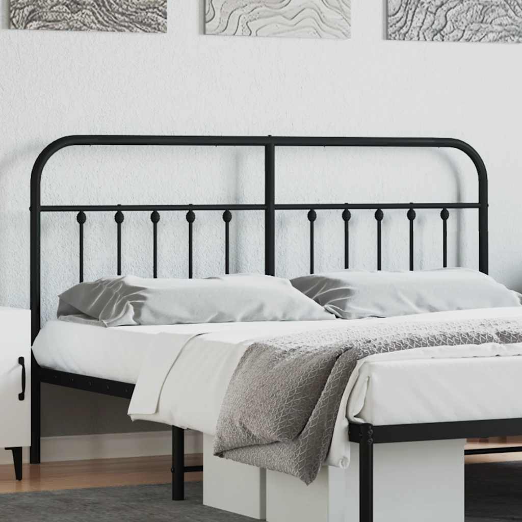 Vervangend hoofdbord metaal zwart 160 cm is nu te koop bij PeponiXL, paradijselijk wonen!